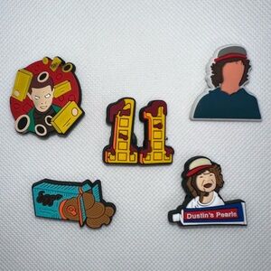 Stranger Things Inspired Shoe Charms - Set #7-5 pieces - TV Series Theme - NWOT